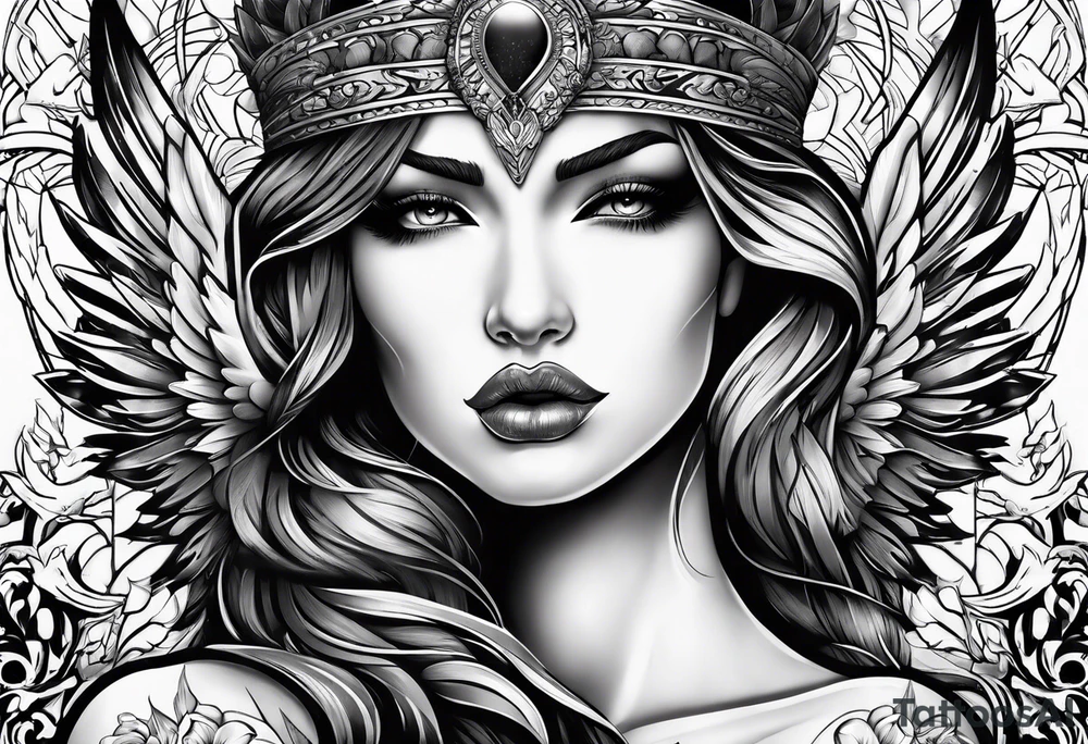 fallen angel tattoo idea