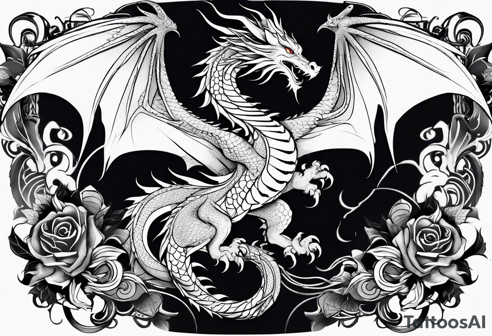 Dragon wings of various elements tattoo idea