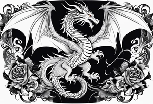 Dragon wings of various elements tattoo idea