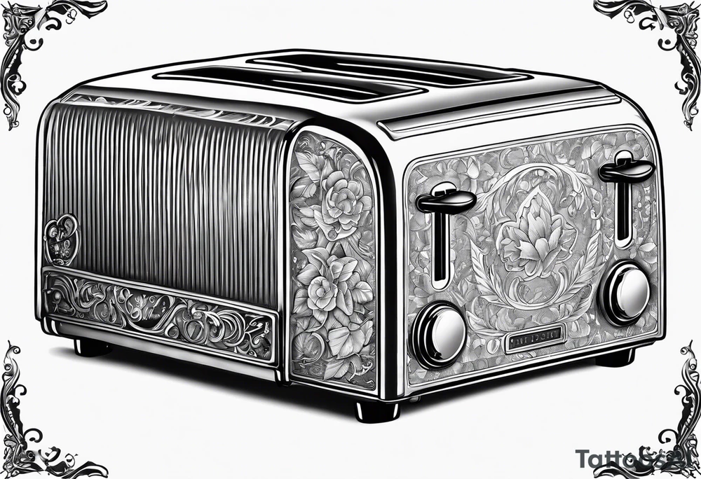 a toaster holding a smith and Weston tattoo idea