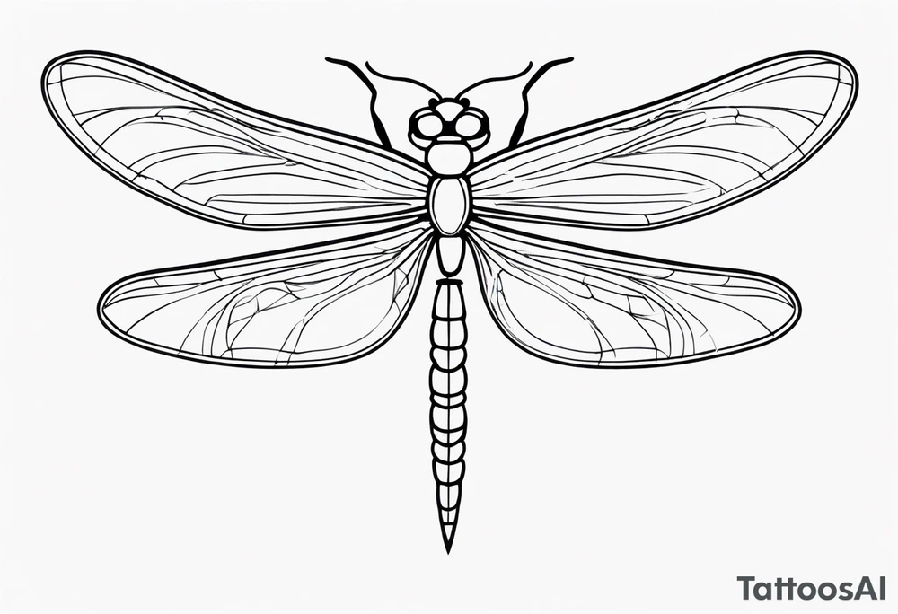 dragonfly outline tattoo idea
