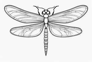 dragonfly outline tattoo idea