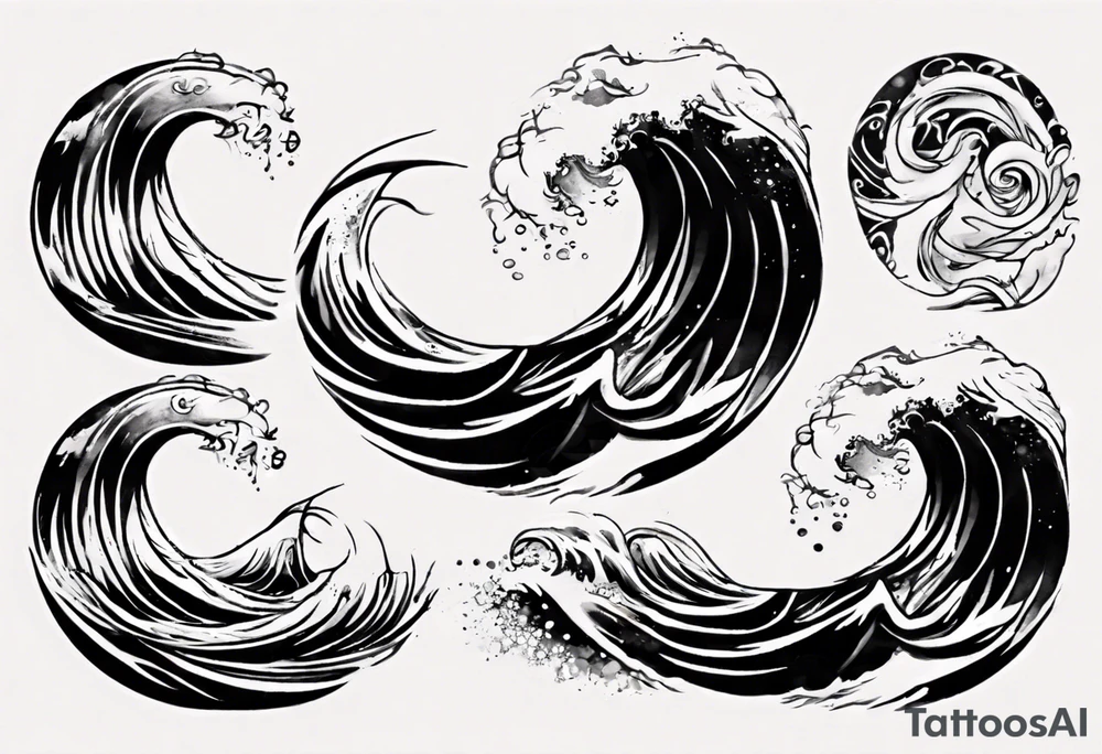 Waves tattoo idea