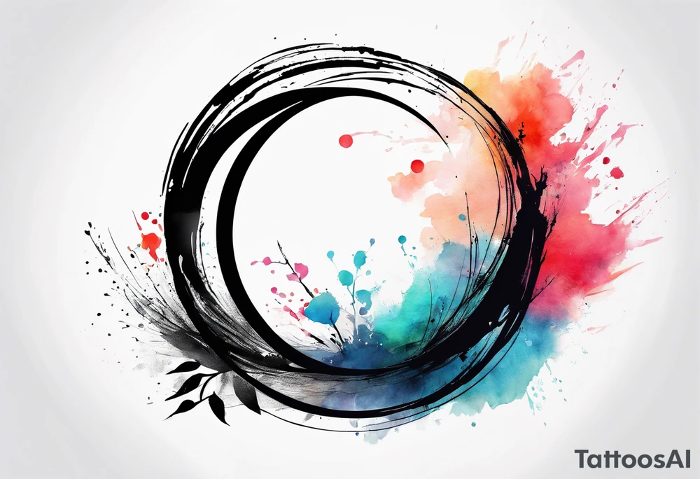 Enso symbol with words integrity, loyalty, honesty tattoo idea