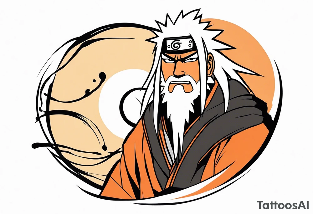 Jiraiya in Sage mode from the anime naruto tattoo idea