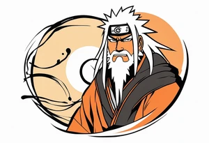 Jiraiya in Sage mode from the anime naruto tattoo idea
