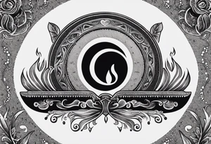 money and fire and love tattoo idea