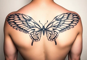 Cupid and psyche Greek mythology  inspired using angel wings and butterfly wings as core concepts- more illustrative and mythological for arm tattoo tattoo idea