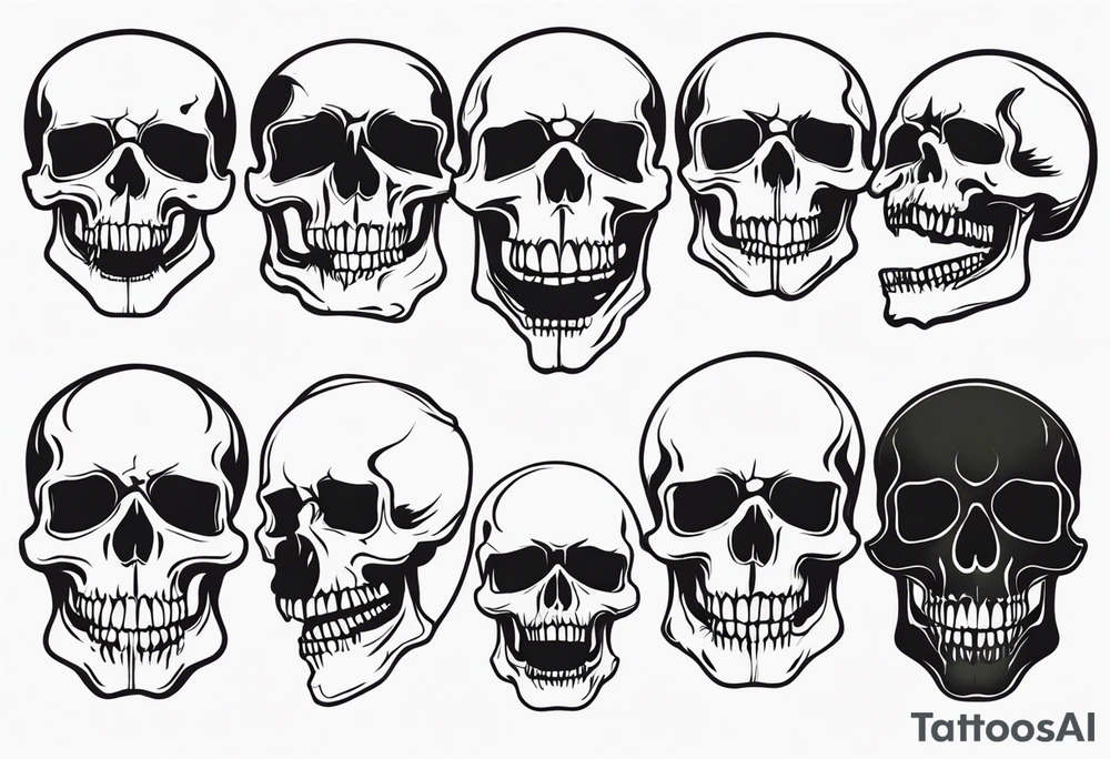 skull mouth open tattoo idea