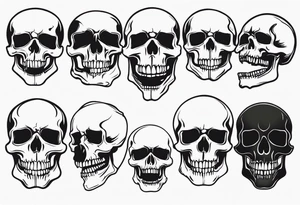 skull mouth open tattoo idea