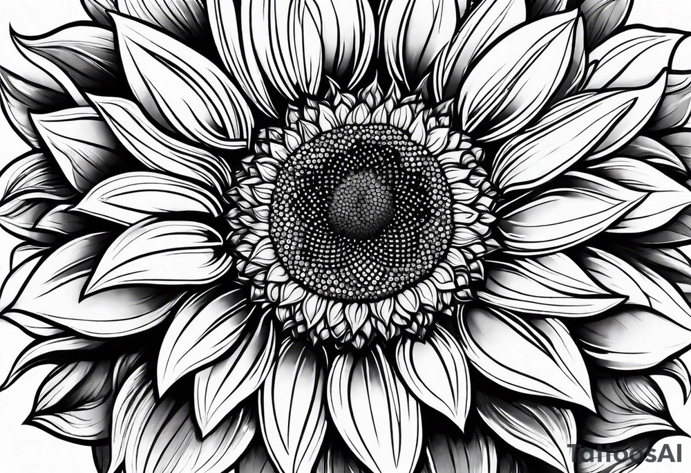 sunflower sleeve tattoo idea