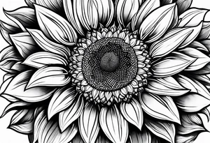 sunflower sleeve tattoo idea