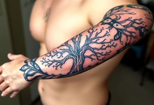 Tree covering entire arm/hand tattoo idea