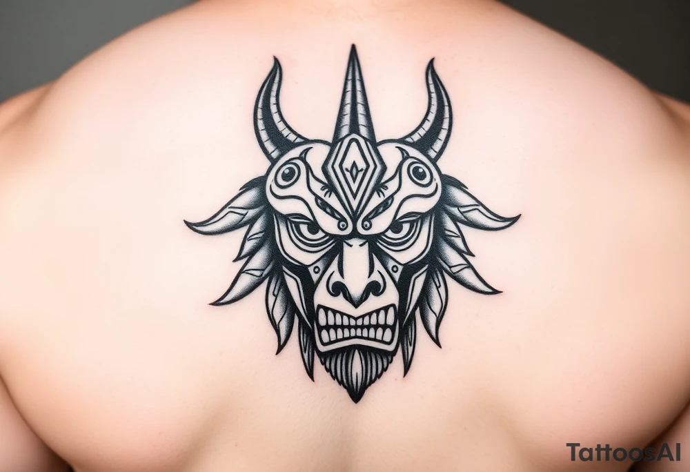 Zulu 
african mask tattoo idea