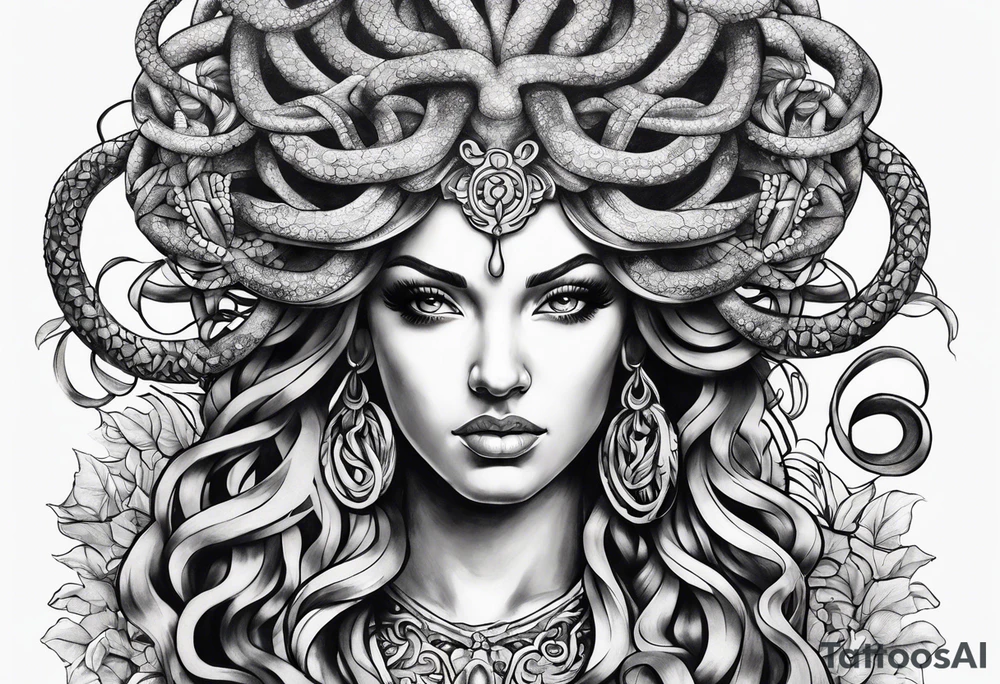 Medusa long tattoo idea