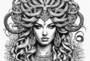Medusa long tattoo idea