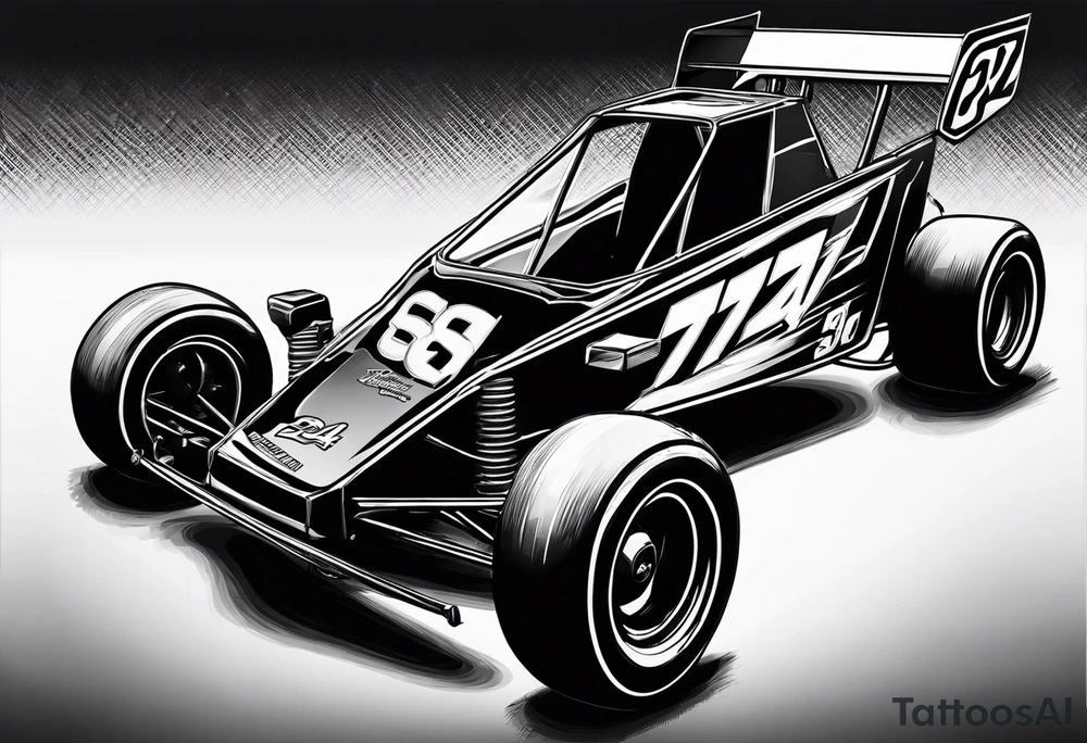Micro sprint car with #2 tattoo idea