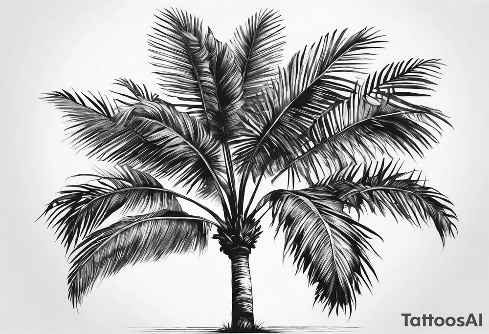 tree palm but swap leaves with palms (part of hand) tattoo idea