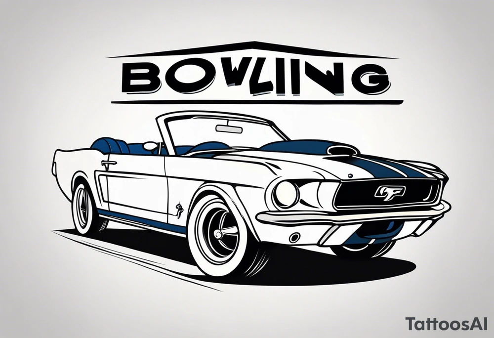 Bowling and ford mustang tattoo idea