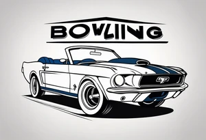 Bowling and ford mustang tattoo idea