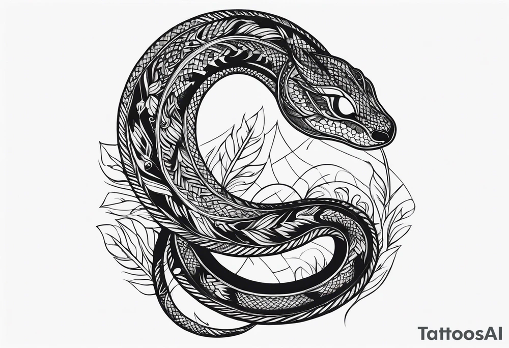 Mysterious snake tattoo idea