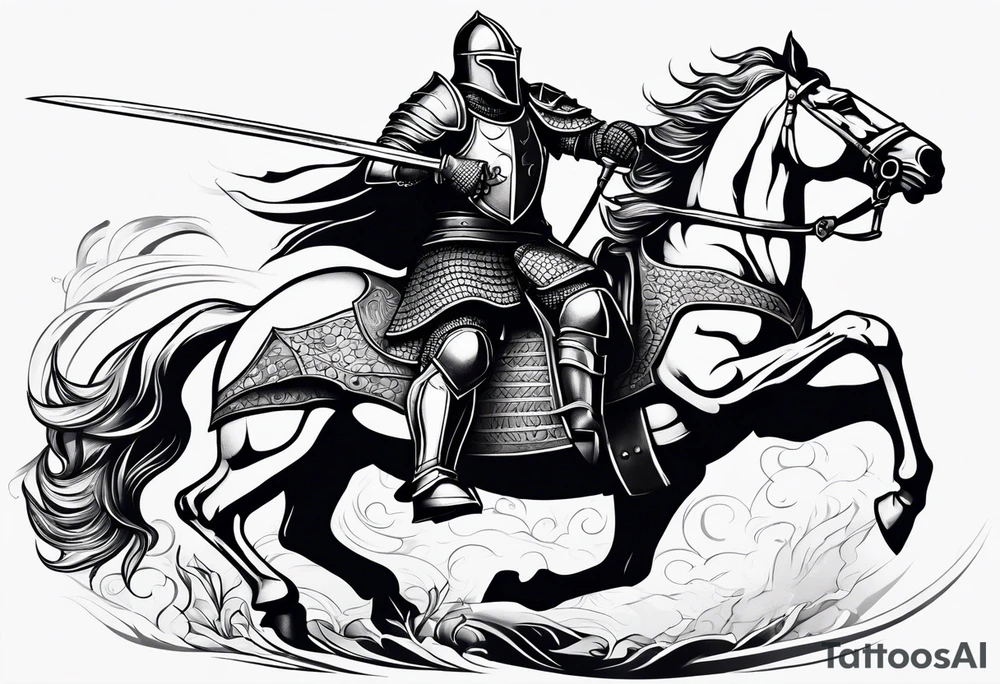 knight with heavy armor tattoo idea
