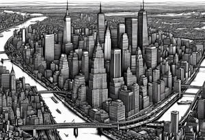 map of New York tattoo idea