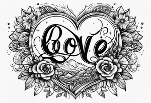 the words "love drought" tattoo idea