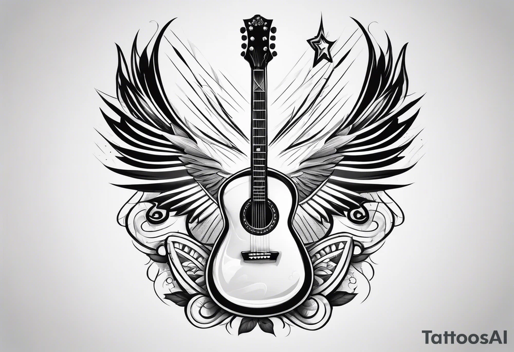Cricket, Guitar, sport tattoo idea