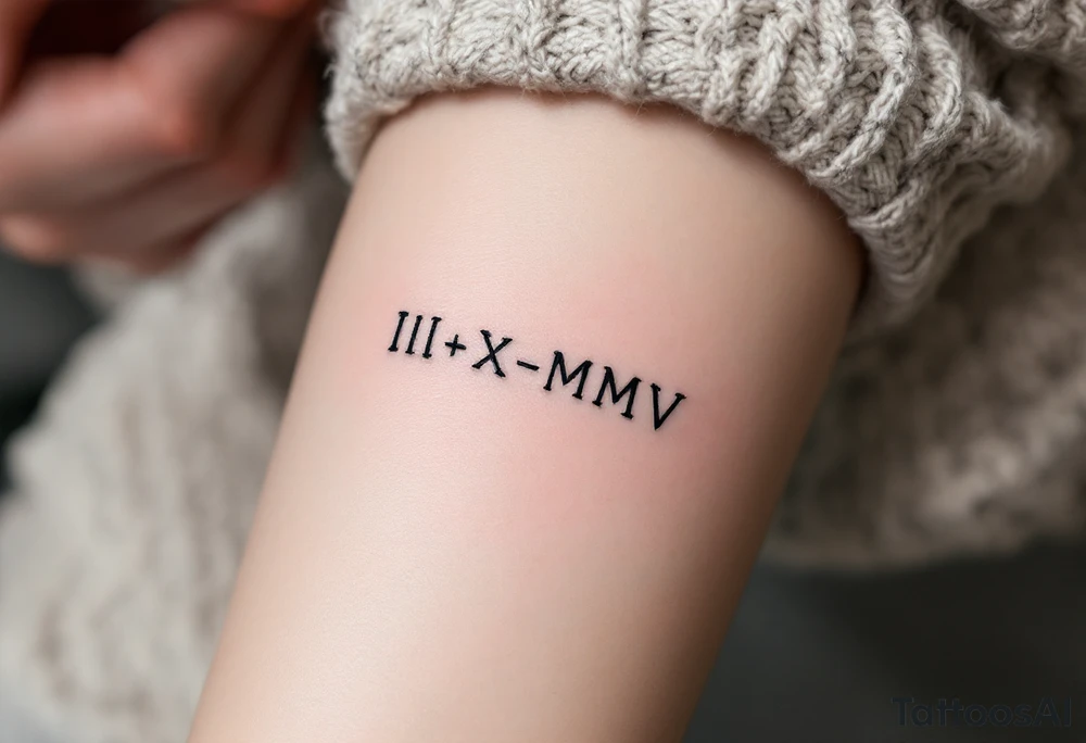 II•X•MMV tattoo idea