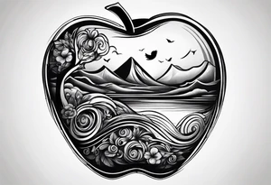 Apple, “Apple of my eye”, dad tattoo idea