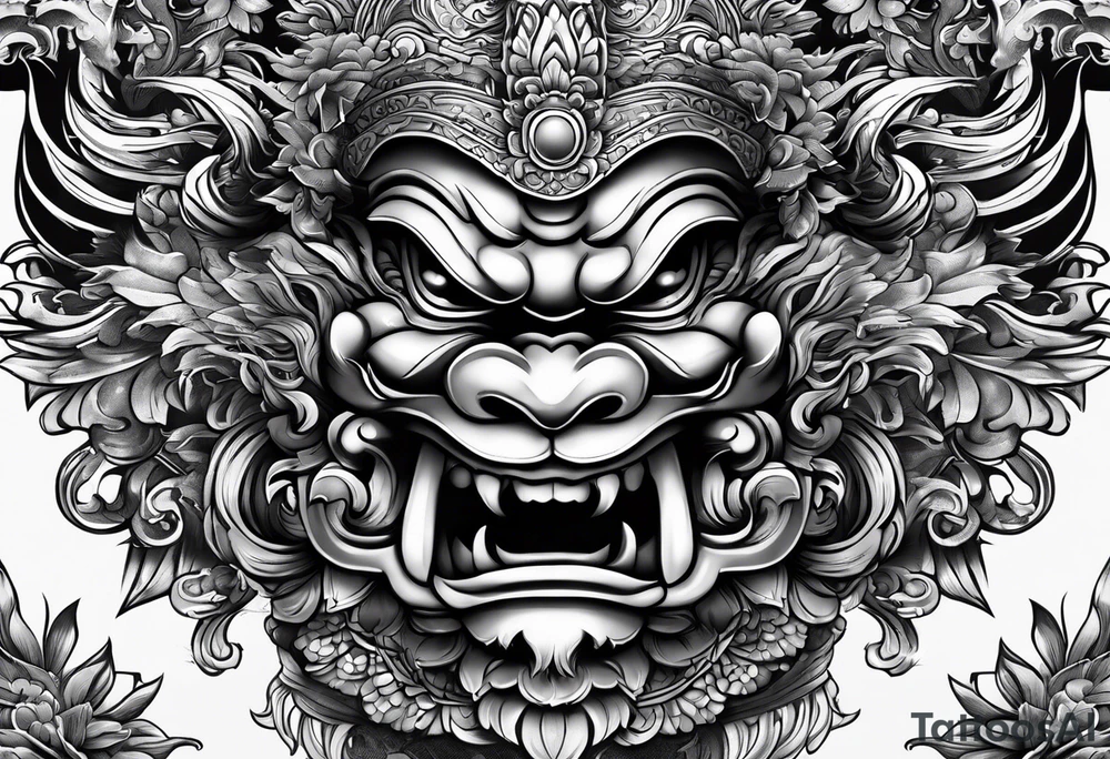 Balanise Barong side tattoo idea
