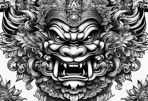Balanise Barong side tattoo idea