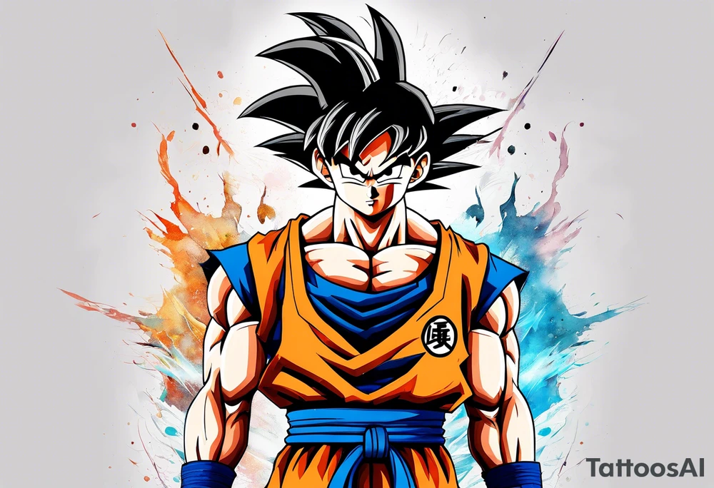 Son goku With wings tattoo idea