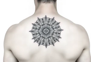 intricate mandala with sacred geometry and cosmic elements tattoo idea