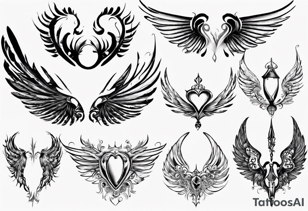 Wings with the dates 09/12/2012 and 24/10/2023 tattoo idea Wings with the dates 09/12/2012 and 24/10/2023 tattoo idea