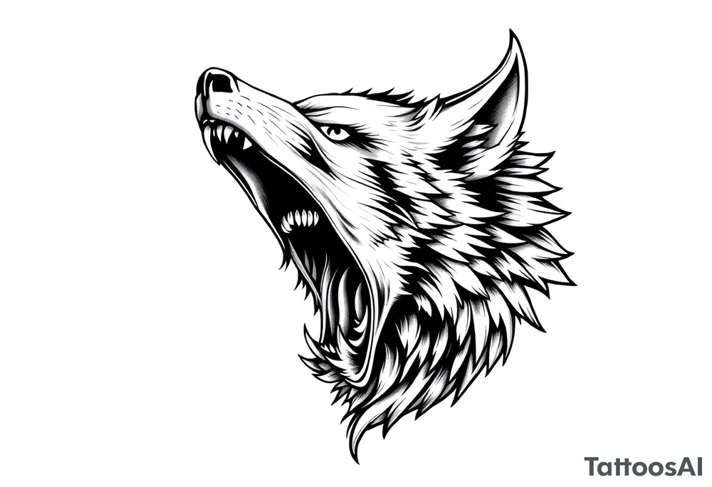 Big bad wolf lurking tattoo idea
