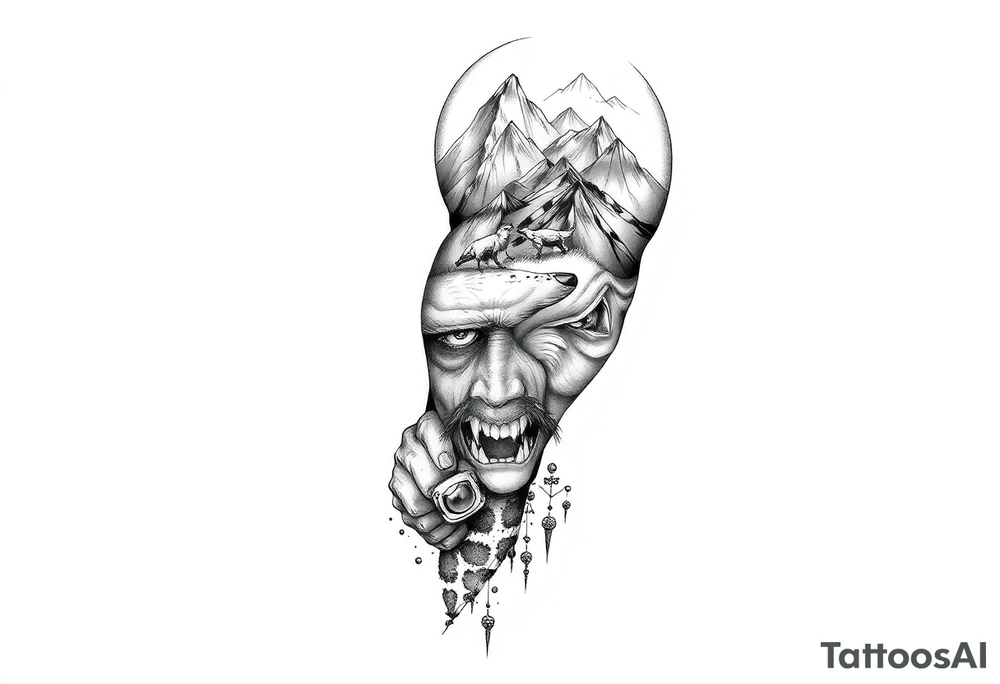 Masculin, country, mountains, wildlife, nature, racing , father of 4,
blue collar sleeve tattoo idea