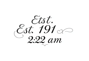Est. 1991  2:22 am tattoo idea