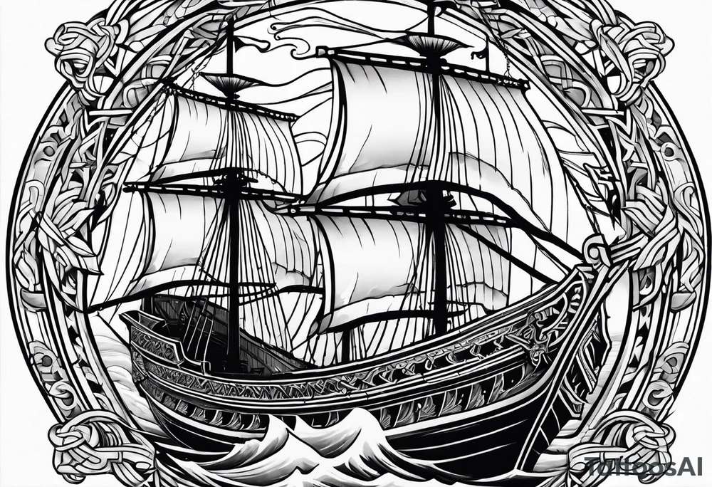 Vikingship tattoo idea