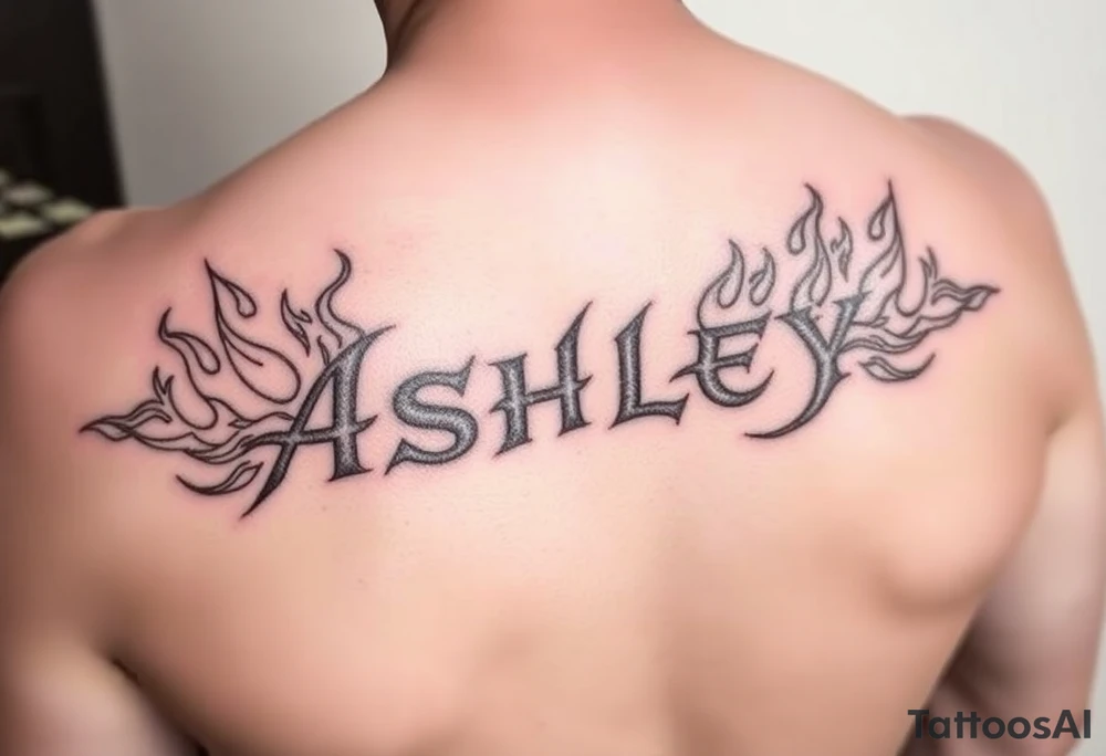 Name
Tattoo: ASHLEY in flames tattoo idea
