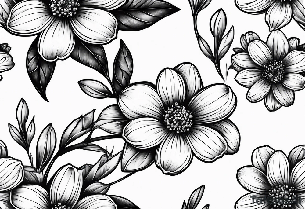 Forget me not flowers tattoo idea