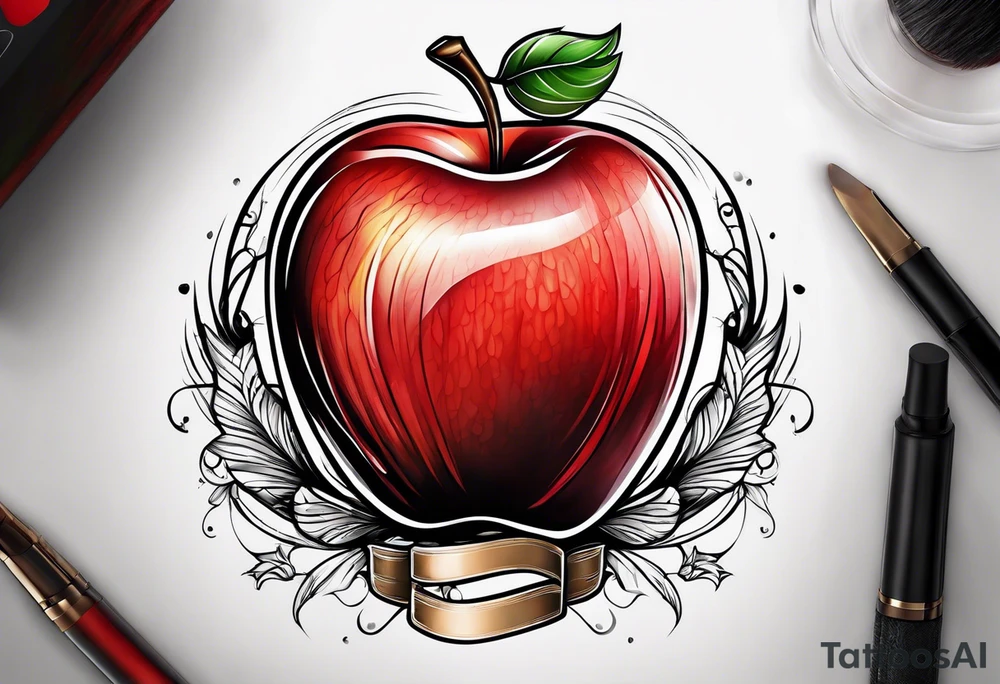 Red Apple tattoo idea