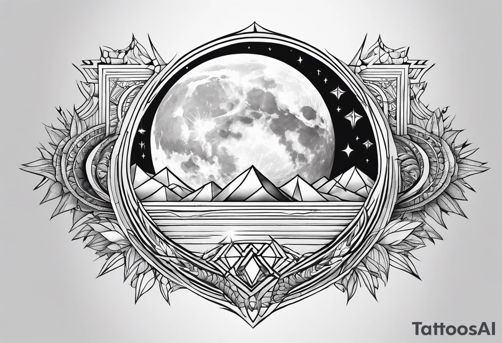 sacred moon tattoo idea
