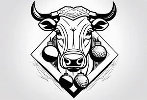 wallstreet bull with balls tattoo idea