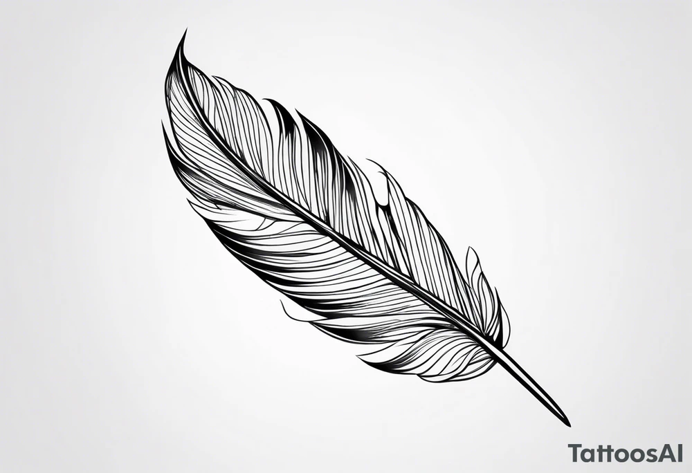 bird feathers tattoo idea