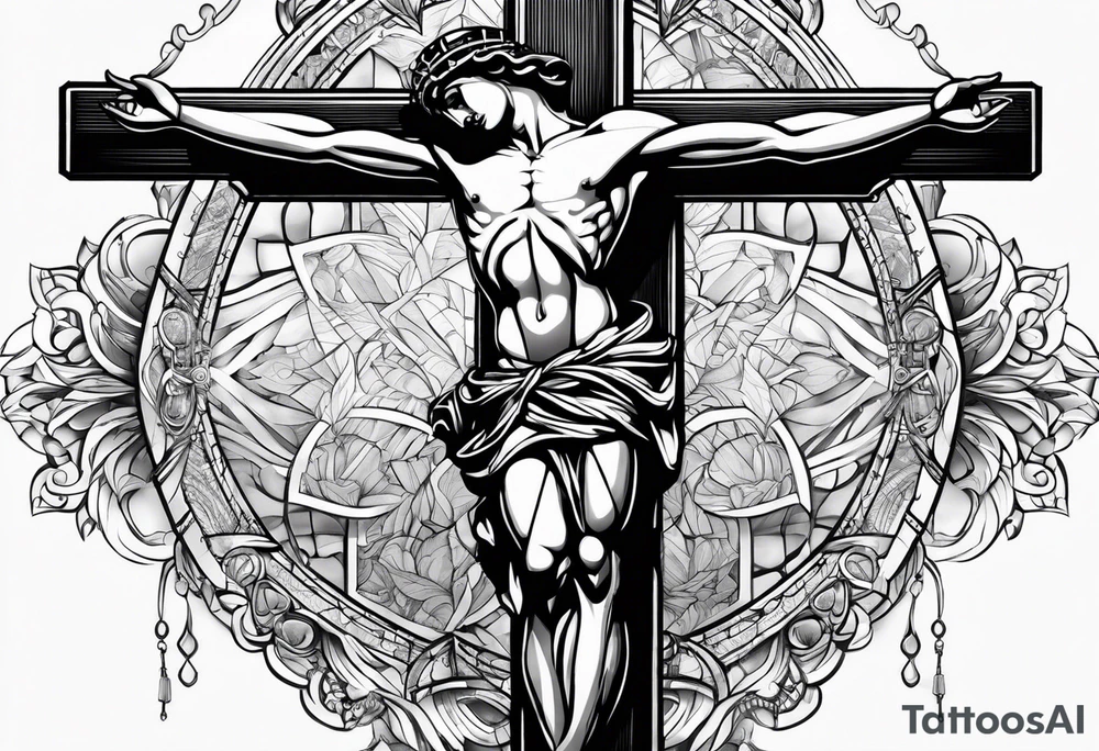 crucifix tattoo idea