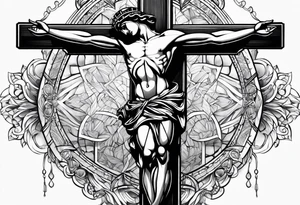 crucifix tattoo idea