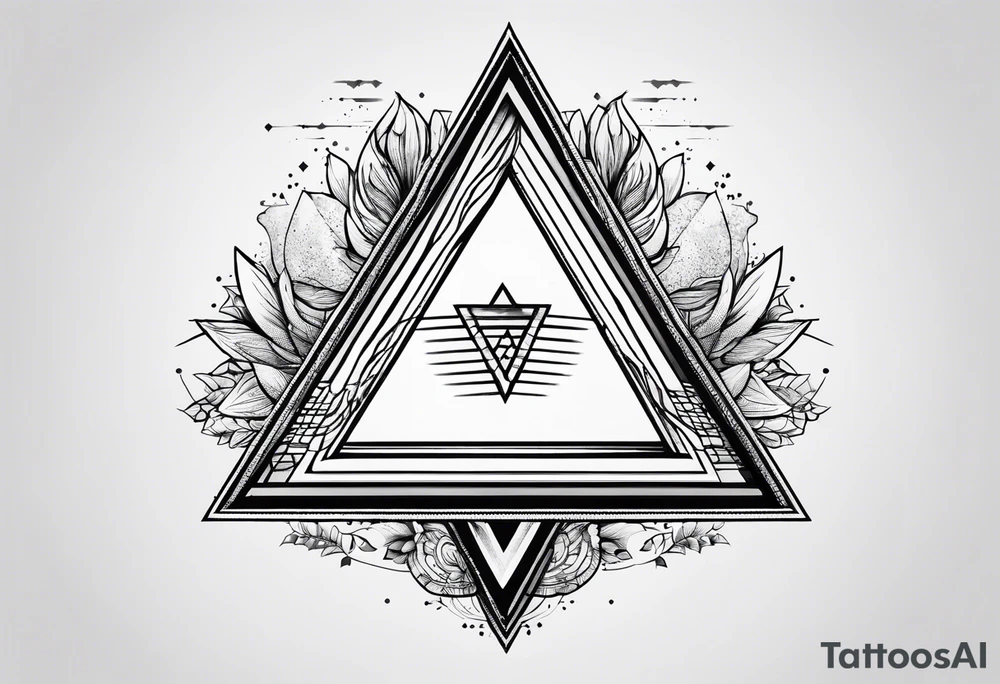 simple triangle tattoo idea