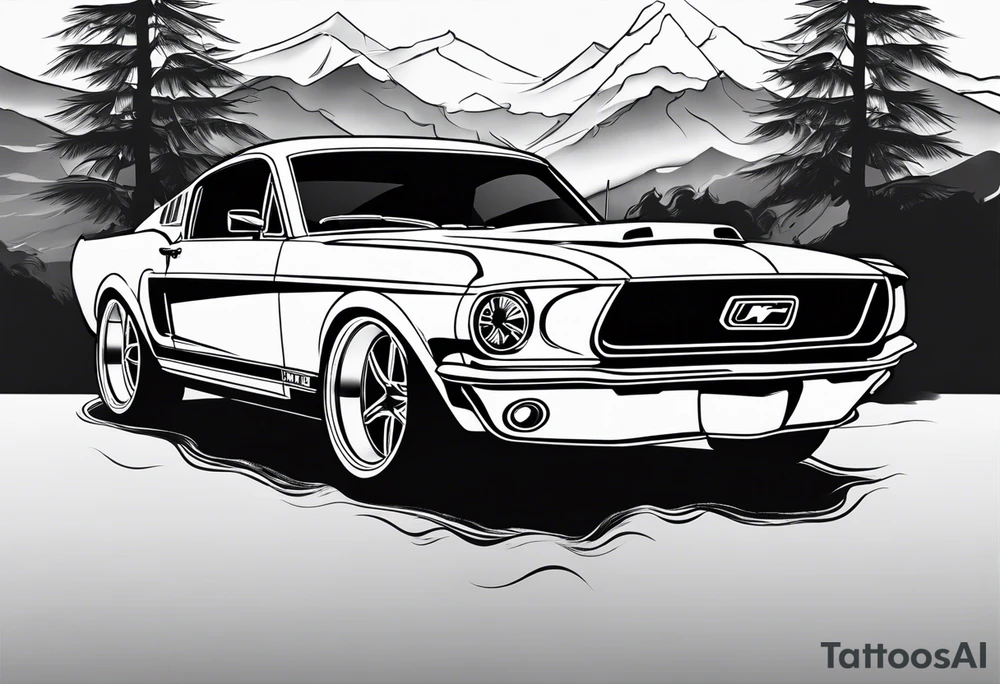 Mustang car tattoo idea